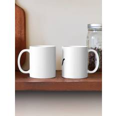 WHIBOS Coffee Mugs 11oz Wolf with Flower Cup & Mug