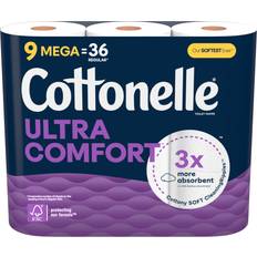 Ultra Comfort Toilet Paper 9 Mega Rolls 244 Sheets