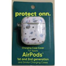 Onn Charging Case Cover for Apple AirPods 1st and 2nd Generation
