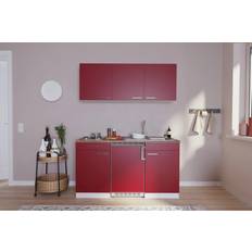 Röda Kompletta kök Respekta Küchenzeile KB150WR 150 cm - Rot/Weiß
