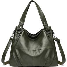 Pleated Handbag Women's All-match Shoulder Messenger Tote Bag - Green