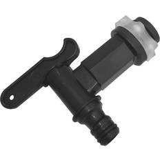 Merriway Plastic Snap-Fit Water Butt Rain Barrel Tap - Black