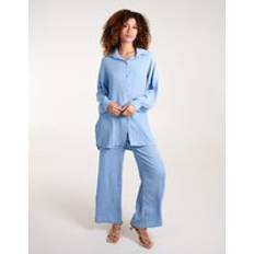 Blue Vanilla Womens Waffle Shirt & Trousers Set -