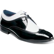 Men - White Oxford Stacy Adams Men's Dayton II Wingtip Oxfords - Black/White