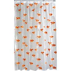 PVC Shower Curtains Home Etc Goldfish PVC Shower Curtain 180 cm H X 180 cm W