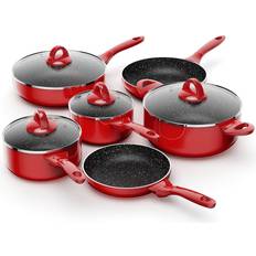 10 Piece Stainless Steel - Red