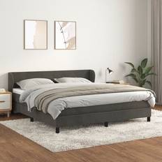 vidaXL à Sommier 180x200 cm Velours Lit avec Cadre