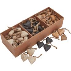 Wood Christmas Decorations Hill Interiors Wooden Heart Hanging Pack of 90 Christmas Tree Ornament