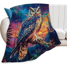 Jamie Oliver Owl Blanket Plush Cozy Forest Galaxy Throw 50 x 4 in Blankets