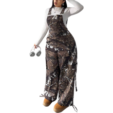 Camouflage Jumpsuits & Overalls Shein Plus Size Straight Camouflage Jumpsuit - Women's