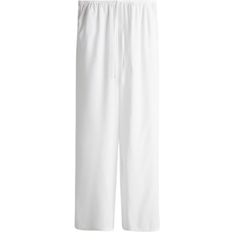 H&M Straight Drawstring Trousers - White