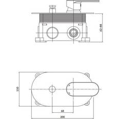 CERSANIT Crea Bathtub Mixer Concealed Chrome S951-305