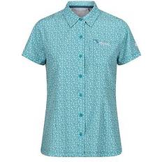 Regatta Travel Packaway Short Sleeve Shirt - Tahoe Blue Floral Print