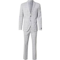 Gråa - Herr Kostymer Jack & Jones Super Slim Fit Kostym Grå