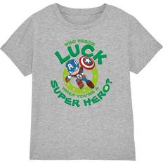 Childrens Kids St Patrick's Day Lucky Superhero St Patricks Day T-Shirt - 3-4 Years