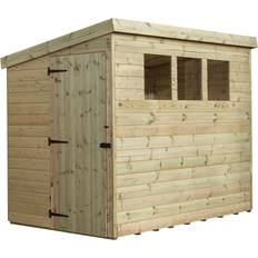 Garden shed Empire Sheds 2500 8 x 6ft Tongue and Groove Pent Garden Shed Green (Building Area )