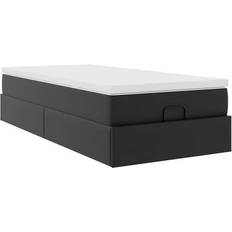 vidaXL Ottoman Med Madrass 100x200 cm Grå Ramsäng 100x203cm