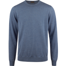 Stenströms Herre Sweatere Stenströms Knitted Crew Neck Merino Wool - Blue