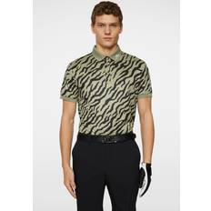 J.Lindeberg Men Clothing J.Lindeberg Tour Tech Print Polo - Tiger Olive