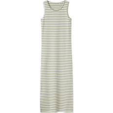 Grøn Kjoler Name It Rib Maxi Kjole Suraja Tea - Bright White