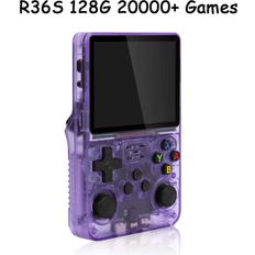 Game Consoles Tlily Purple 128G R36S Open Source Retro Handheld Game Console