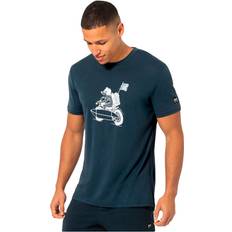 super.natural Naked Bear Tee - Merino Shirt - Blue