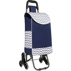 Folding Shopping Trolley Lightweight Waterproof 2 in 1 Shopping Cart - Navy