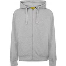 Mens Hooded Fleece Jacket - Light Grey