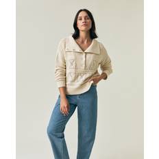 Lexington Overdele Lexington Pointelle Strikket Sweater - Hvid