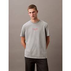 Calvin Klein T-shirts on sale Calvin Klein Acid Wash Logo T-shirt - Washed Blue