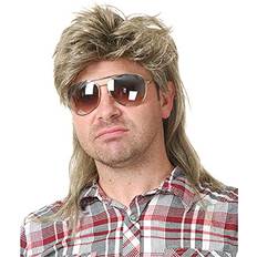 Kostüme Männer Blonde Vokuhila 80er Mullet Perücke Herren