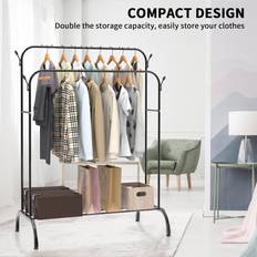 Heavy duty wardrobe rail YouseaHome Rail Heavy Duty Clothing Garment Clothes Rack