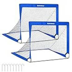 Blue Football Goals Songmics Folding Children's Football Goal Set of 2