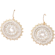 Shein 1pair Handmade Colorful Crystal & Beaded Dangle Earrings Jewelry For Women's Daily Wear