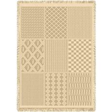 Aloe Pura Pure Country Weavers Irish Fisherman Natural Blanket 69x48 Blankets Natural