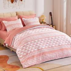 SLEEP ZONE Terracotta Boho Printed Set of 3 Duvet Cover Orange