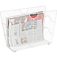 Steel Newspaper Racks Relaxdays Metall Fristående 27 x 39 x 17 cm Vit Tidningsställ