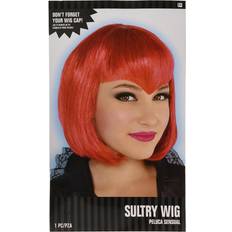 Wigs Amscan Bob Cut Synthetic Party Wig One Size Red