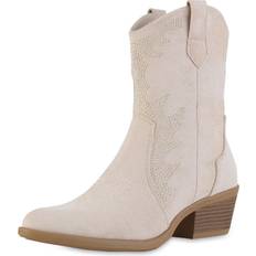 Van Hill Damen Cowboy Boots - Beige