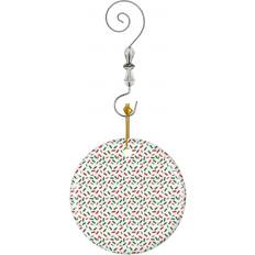 Ceramic Christmas Tree Ornaments Famgem Rainbow Sprinkles Ornaments Ceramic with Crystal Hook Christmas Tree Ornament