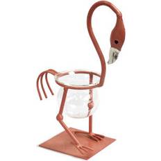 Pink Pots Ancient Wisdom Hydroponic Home Décor Pink Metal Flamingo Des 1