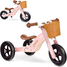Kriddo 2 in 1 Wooden Kids Tricycle and Balance Bike