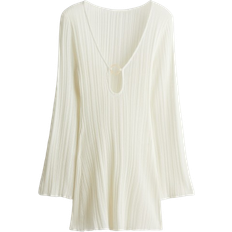 H&M Ribbed Beach Dress - White