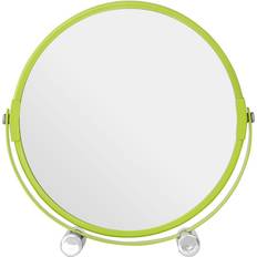 Green Makeup Mirrors Premier Housewares Metal Shaving Mirror With Double Magnification - Lime Green