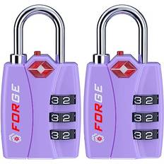 Luggage Straps Forge Luggage Locks TSA Approved 2 Pack Purple