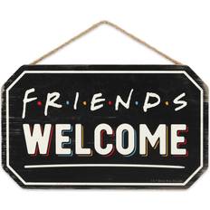 Open Road Brands Friends Welcome Hanging Wood Wall Decor Wall Decoration