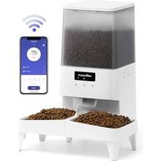 FUKUMARU Futterautomat Katze 5L mit Doppelnapf