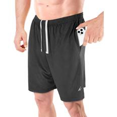Men's Athletic Shorts Quick Dry Loose-Fit Lightweight Running Workout Gym Shorts - Dark Grey