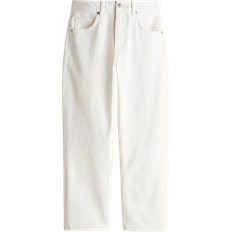 H&M Straight High Ankle Jeans - White