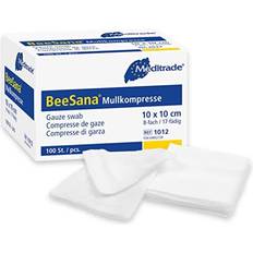 First Aid Meditrade Gauze Swabs with Selvedge Cutting Edges Pack of 100 5cm x 5cm